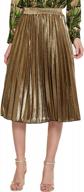 плиссированная длинная юбка премиум-класса с эффектом металлик и аккордеоном для женщин от chartou логотип