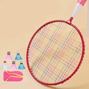 img 1 attached to 2-Pack Durable Nylon Alloy Badminton Racket Set For Kids W/ 4 Badminton + 2 Table Tennis - Indoor & Outdoor Sport Game Fun!
