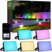smart wifi led flood lights outdoor - 16 million colors, 20 modes & music sync | compatible with alexa & app control for christmas, party decorations logo