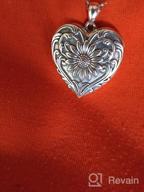 img 1 attached to SoulMeet Sunflower Heart Shaped Locket Necklace: Keep Loved Ones Close with Sterling Silver/Gold Custom Jewelry review by Darrion Hudson