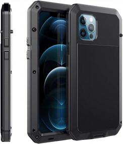 img 2 attached to IPhone 12 Pro Max Case,Marrkey 360 Full Body Protective Cover Heavy Duty Shockproof [Tough Armour] Aluminum Alloy Metal Case With Silicone Built-In Screen Protector For IPhone 12 Pro Max 6.7" - Black