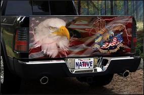 img 3 attached to Gadgetstalk 58''x24'' Truck Decals - American Eagle Tailgate Wrap & Bumper Stickers