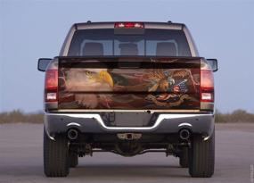 img 2 attached to Gadgetstalk 58''x24'' Truck Decals - American Eagle Tailgate Wrap & Bumper Stickers