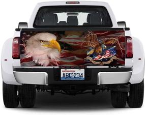 img 4 attached to Gadgetstalk 58''x24'' Truck Decals - American Eagle Tailgate Wrap & Bumper Stickers