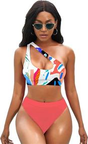 img 4 attached to NAFLEAP Shoulder Waisted Swimsuit Bathing Women's Clothing ~ Swimsuits & Cover Ups
