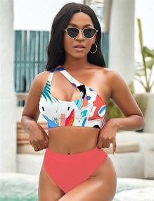 img 1 attached to NAFLEAP Shoulder Waisted Swimsuit Bathing Women's Clothing ~ Swimsuits & Cover Ups