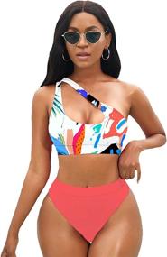 img 3 attached to NAFLEAP Shoulder Waisted Swimsuit Bathing Women's Clothing ~ Swimsuits & Cover Ups