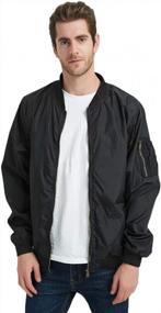 img 3 attached to Stay Stylish And Protected With Men'S Lightweight Slim Fit Bomber Jacket