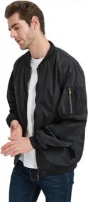 img 1 attached to Stay Stylish And Protected With Men'S Lightweight Slim Fit Bomber Jacket