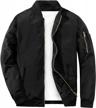 stay stylish and protected with men's lightweight slim fit bomber jacket logo