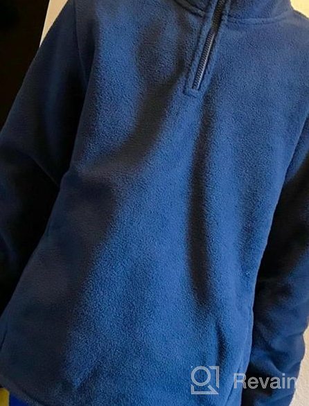 img 1 attached to 🧥 Cozy and Stylish: UNACOO Half Zip Standing Collar Fleece Boys' Jackets & Coats review by Victor Glatzel