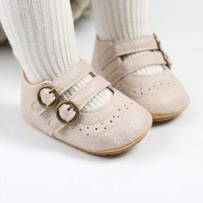 img 3 attached to Adorable Baby Girls Mary Jane Flats For Princess Weddings And Daily Wear - BENHERO Infant Shoe Collection