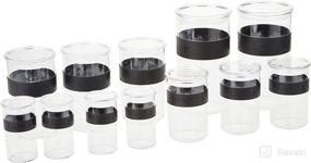 img 4 attached to 🖤 Bodum Presso Shatterproof Storage Jar 12 Piece Set: Stylish Black Containers for Organized and Safe Storage