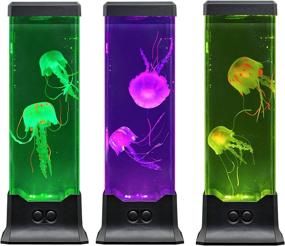 img 4 attached to Color Changing Electric Fantasy Jellyfish Lava Lamp - Jelly Fish Tank Aquarium Mood Light for Decoration Gift, Ideal for Kids, Men, and Women