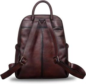 img 2 attached to 🎒 Genuine Leather Backpack: Vintage Handmade Women's Handbags, Wallets, and Satchels - Premium Quality