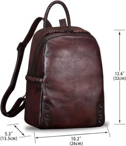 img 1 attached to 🎒 Genuine Leather Backpack: Vintage Handmade Women's Handbags, Wallets, and Satchels - Premium Quality