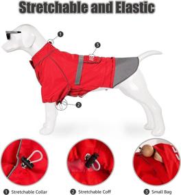 img 2 attached to Waterproof Dog Raincoat Jacket Medium Dogs