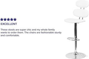 img 1 attached to Flash Furniture Contemporary Adjustable Barstool Furniture good for Game & Recreation Room Furniture