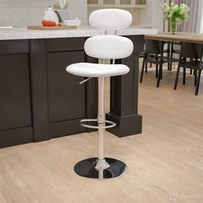 img 4 attached to Flash Furniture Contemporary Adjustable Barstool Furniture good for Game & Recreation Room Furniture