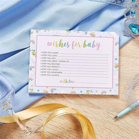 img 3 attached to 👶 Baby Shower Game Card Packs - 50 Guest Assorted Activity Supplies Set, Includes Bingo, Word Scramble, Well Wishes, Unicorn and Clouds Design, 50 Sheets, 5 x 7 Inches