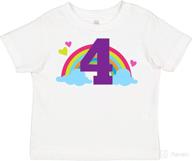 🎉 inktastic 4th birthday rainbow toddler t-shirt: colorful and vibrant celebration wear логотип