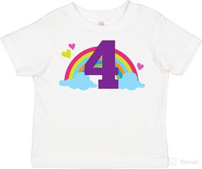 img 3 attached to 🎉 Inktastic 4th Birthday Rainbow Toddler T-Shirt: Colorful and Vibrant Celebration Wear