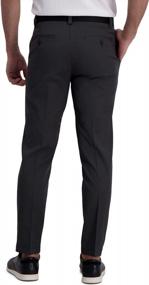 img 2 attached to HAGGAR Men'S Cool Right Performance Flex Solid Slim Fit Flat Front Pant