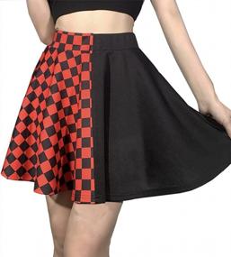 img 4 attached to Rock Your Style With Gothic Summer Plaid Mini Skirts For Women: Short, High-Waist And Edgy!