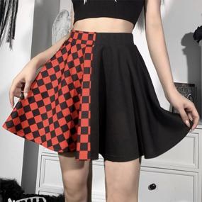 img 3 attached to Rock Your Style With Gothic Summer Plaid Mini Skirts For Women: Short, High-Waist And Edgy!