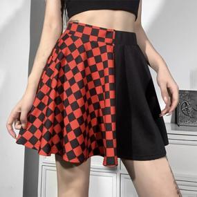 img 2 attached to Rock Your Style With Gothic Summer Plaid Mini Skirts For Women: Short, High-Waist And Edgy!