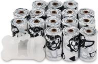 🐾 best pet supplies, inc. scented refill rolls/poop bags - white (240 bags) with free dispenser for convenient waste disposal logo