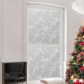 img 3 attached to 🎄 bofeifs Snowflake Window Film: Christmas Privacy Decorative Frosted Glass for Home or Shower Door