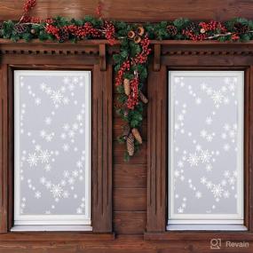 img 2 attached to 🎄 bofeifs Snowflake Window Film: Christmas Privacy Decorative Frosted Glass for Home or Shower Door