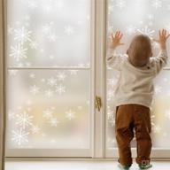 🎄 bofeifs snowflake window film: christmas privacy decorative frosted glass for home or shower door logo