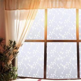 img 1 attached to 🎄 bofeifs Snowflake Window Film: Christmas Privacy Decorative Frosted Glass for Home or Shower Door