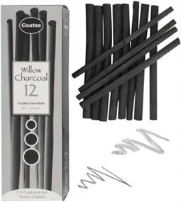 img 2 attached to Create Stunning Scenes With Speedball PH Coate Willow Charcoal: 12 Black Sticks For Artists