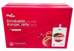 img 3 attached to Jayone Peach Flavored Drinkable Konjac Jelly - 10 Packs Of 150Ml Each, Low Calorie And Sugar-Free Diet Supplement For Weight Loss, Only 7 Kcal Per Packet, Healthy And Natural Food Option