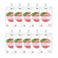 jayone peach flavored drinkable konjac jelly - 10 packs of 150ml each, low calorie and sugar-free diet supplement for weight loss, only 7 kcal per packet, healthy and natural food option logo