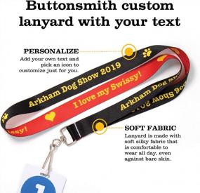 img 2 attached to Customize Your Style With Buttonsmith 50-Pack Solid Lanyard - Made In USA!