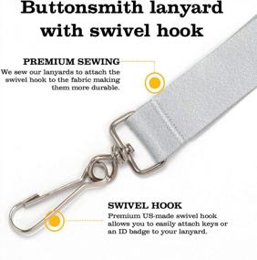 img 1 attached to Customize Your Style With Buttonsmith 50-Pack Solid Lanyard - Made In USA!