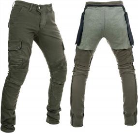 img 2 attached to Takuey Aramid Reinforced Men'S Motorcycle Riding Pants With Biker Jeans Protection Lining