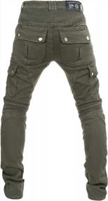 img 1 attached to Takuey Aramid Reinforced Men'S Motorcycle Riding Pants With Biker Jeans Protection Lining