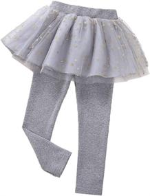 img 1 attached to 👖 Twinkle Stretchy Pantskirt: Stylish Footless Leggings for Girls' Clothing