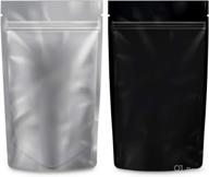 🔒 loud lock mylar bags: premium 100 count 1/4 ounce black/clear - enhanced smell proof technology - resealable & spacious 6.7" x 4" - 6mill thickness - ideal for food storage and dispensary packaging логотип