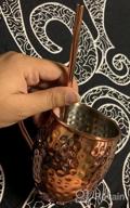 img 1 attached to Handcrafted Moscow Mule Mugs And Beer Glasses Set With Copper Straws And Accessories review by Heather Brown