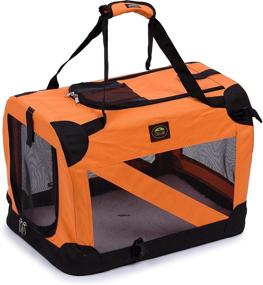 img 1 attached to 🏡 Folding Zippered 360° Vista View House Pet Crate: The Ultimate Portable Pet Haven