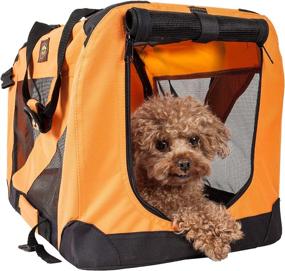 img 4 attached to 🏡 Folding Zippered 360° Vista View House Pet Crate: The Ultimate Portable Pet Haven