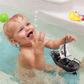 img 3 attached to 🏴 Exploring Fun Waters: Toyvian Pool Pirate Boat Toy - An Electric Bath Boat for Toddlers' Imaginative Play and Joyful Bath Times!