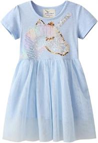 img 3 attached to 🌈 Rainbowr FreeLu Cartoon Longsleeve Toddler Girls' Clothing Dresses