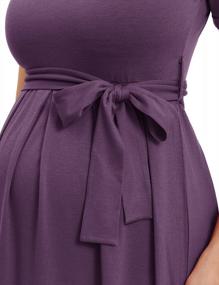 img 1 attached to Стильное и удобное платье для беременных для будущих мам: повседневное свободное платье SUNNYBUY с поясом